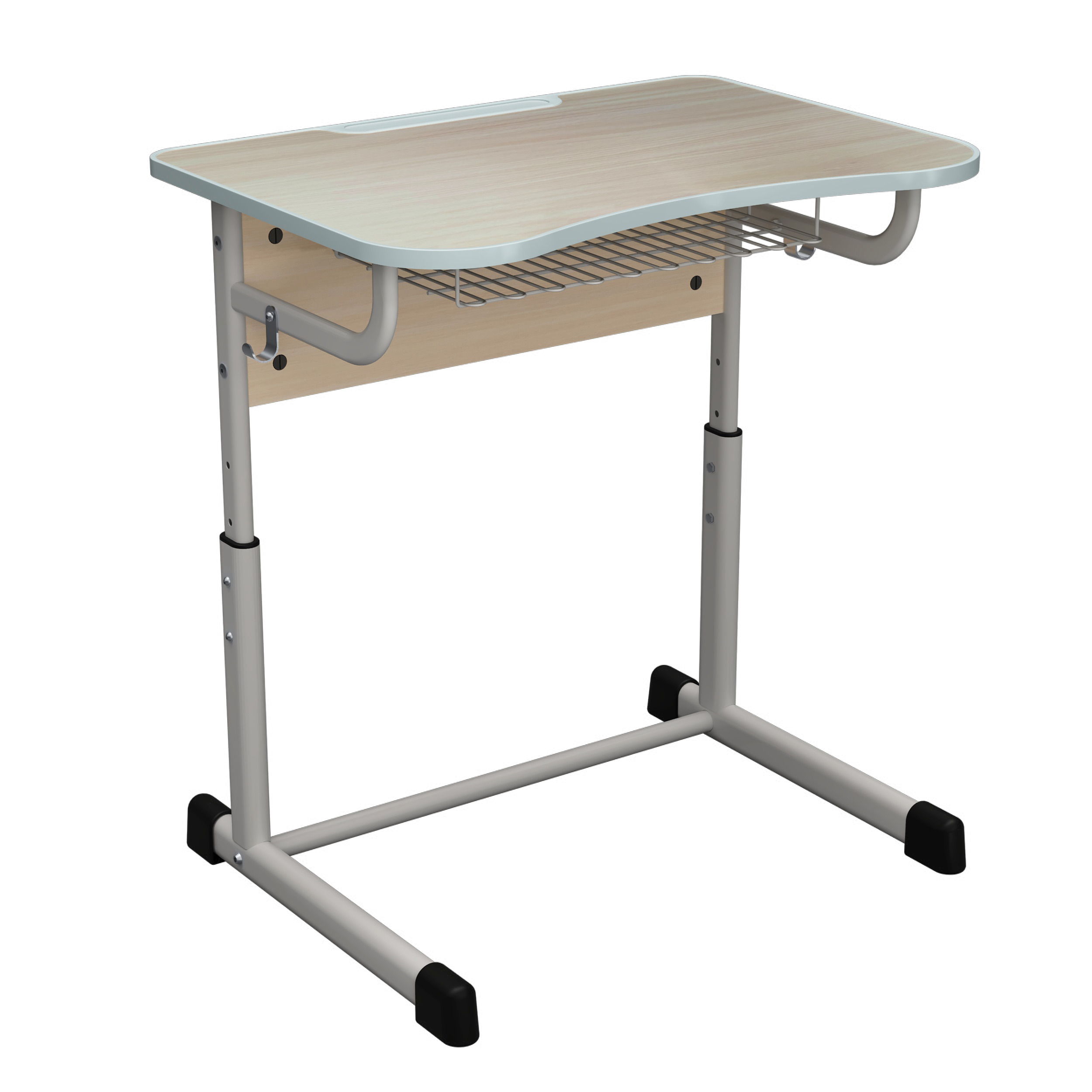 Учнівський стіл 1-місний, №4-7, 700х500х640-820мм,з поліуретановою кромкою та ергономічною полицею-стікою, АНШАР ГРУП (67706)